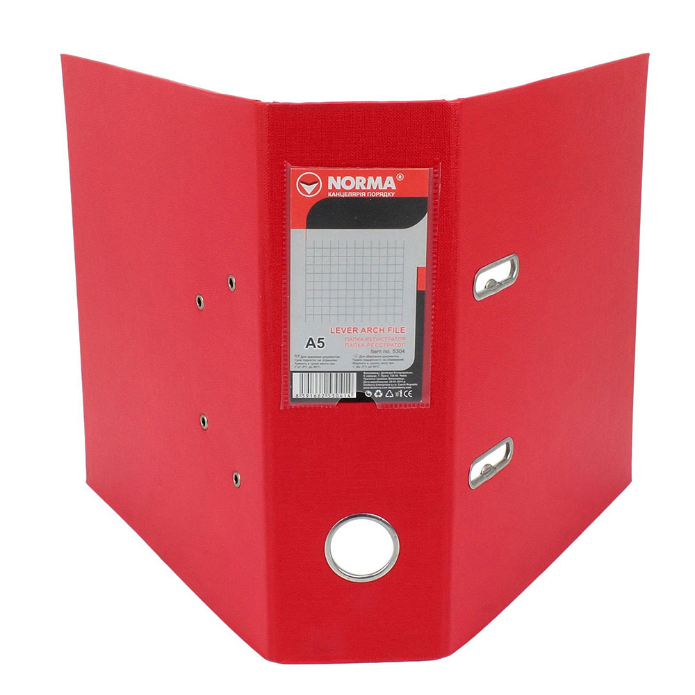 Регистратор А5 7см., красн. NORMA - фото 1