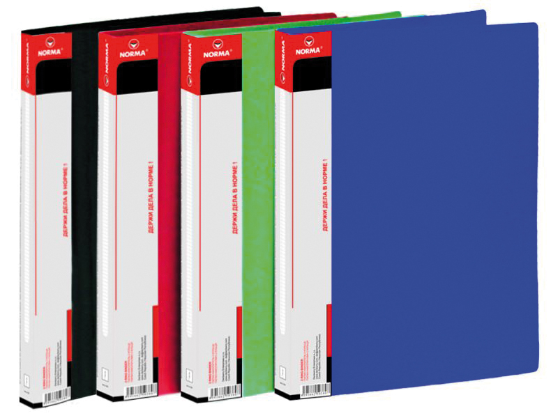 Папка А4, 40мм., 2кольца, пластик (PР), зелен. NORMA - фото 1