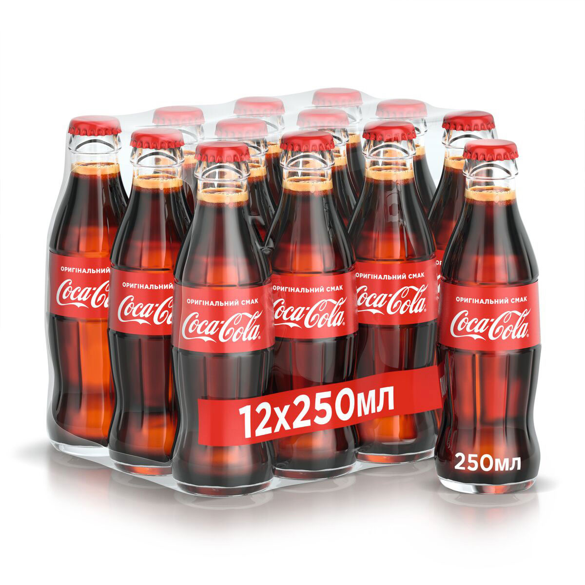 Напиток Coca-Cola 0,25л., 12шт./уп., стеклянная бутылка Coca-Cola - фото 1