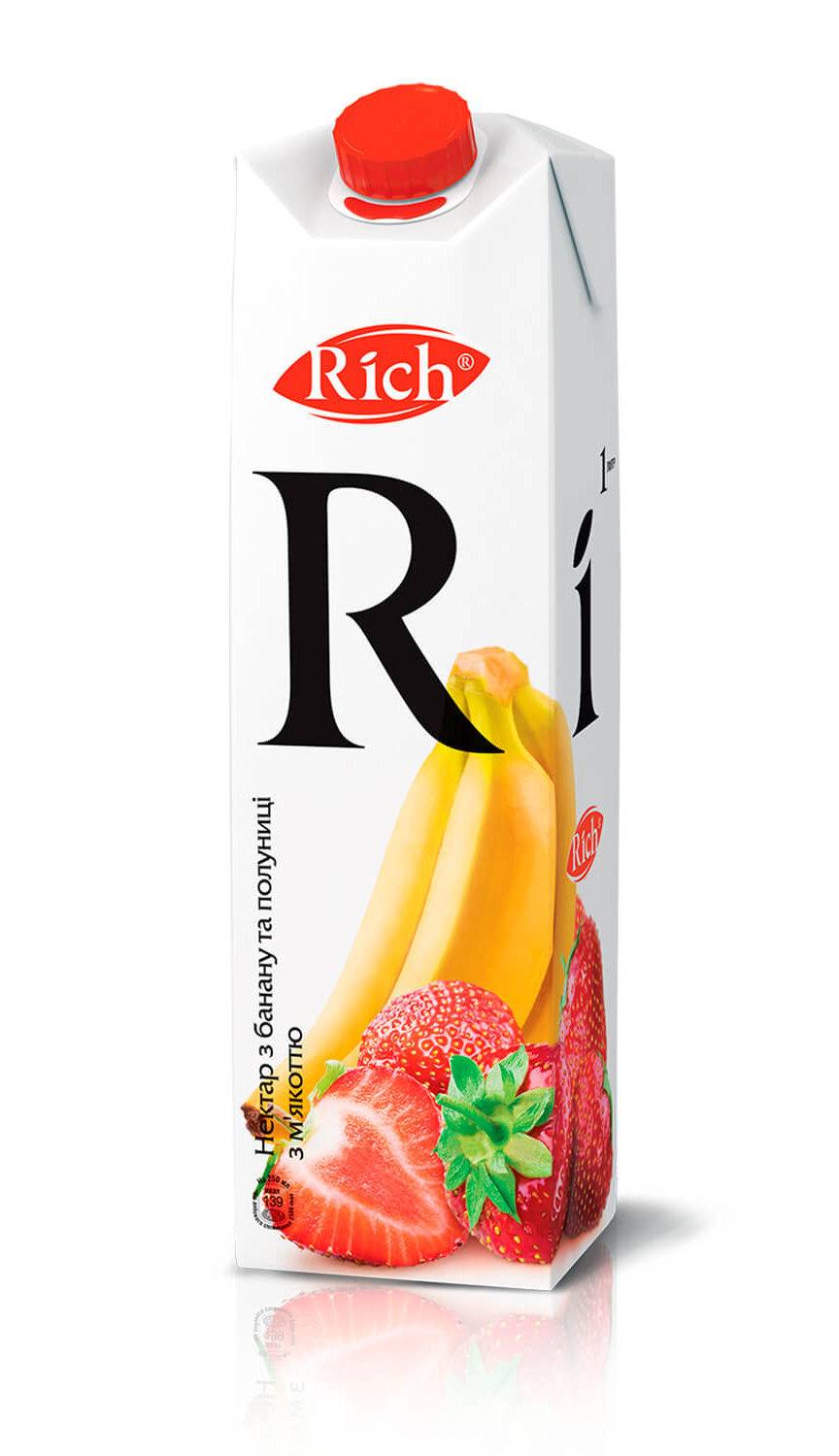 Нектар з банану та полуниці, 1л. Rich - фото 1