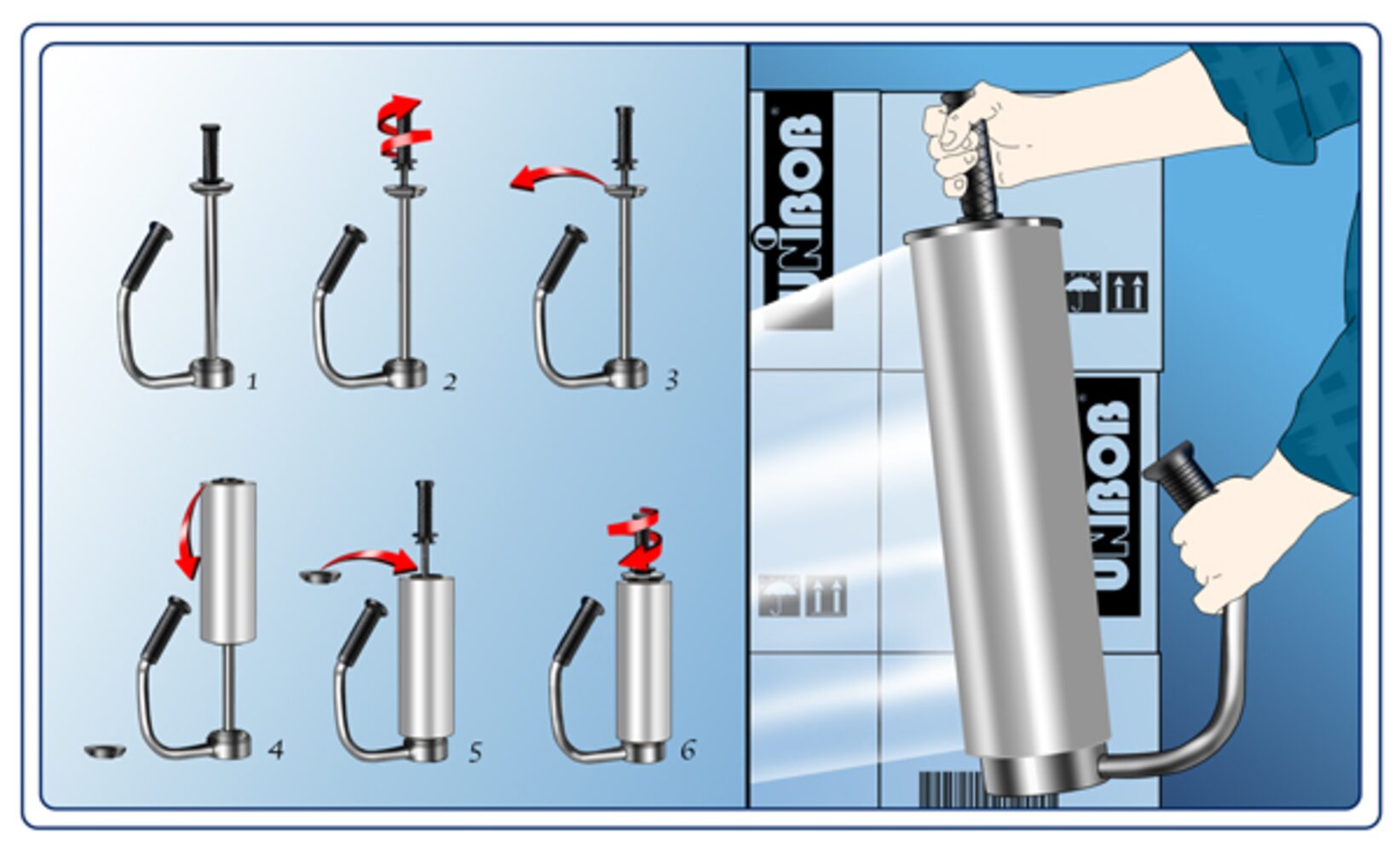 Диспенсер для плівки-стрейч, металевий W111 Тайвань - фото 1