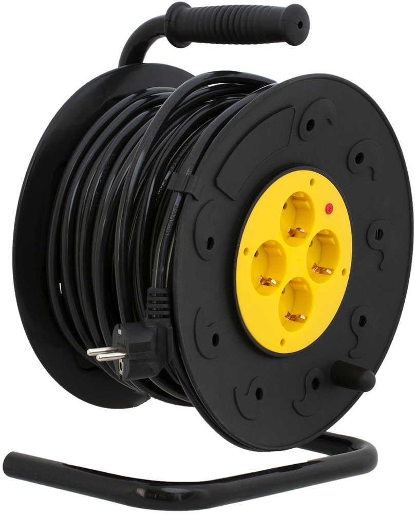 Подовжувач 25м., 3*2,5мм2, 4 розетки, 10А, на котушці (PN-CAB-REL-25A-4) Patron - фото 3