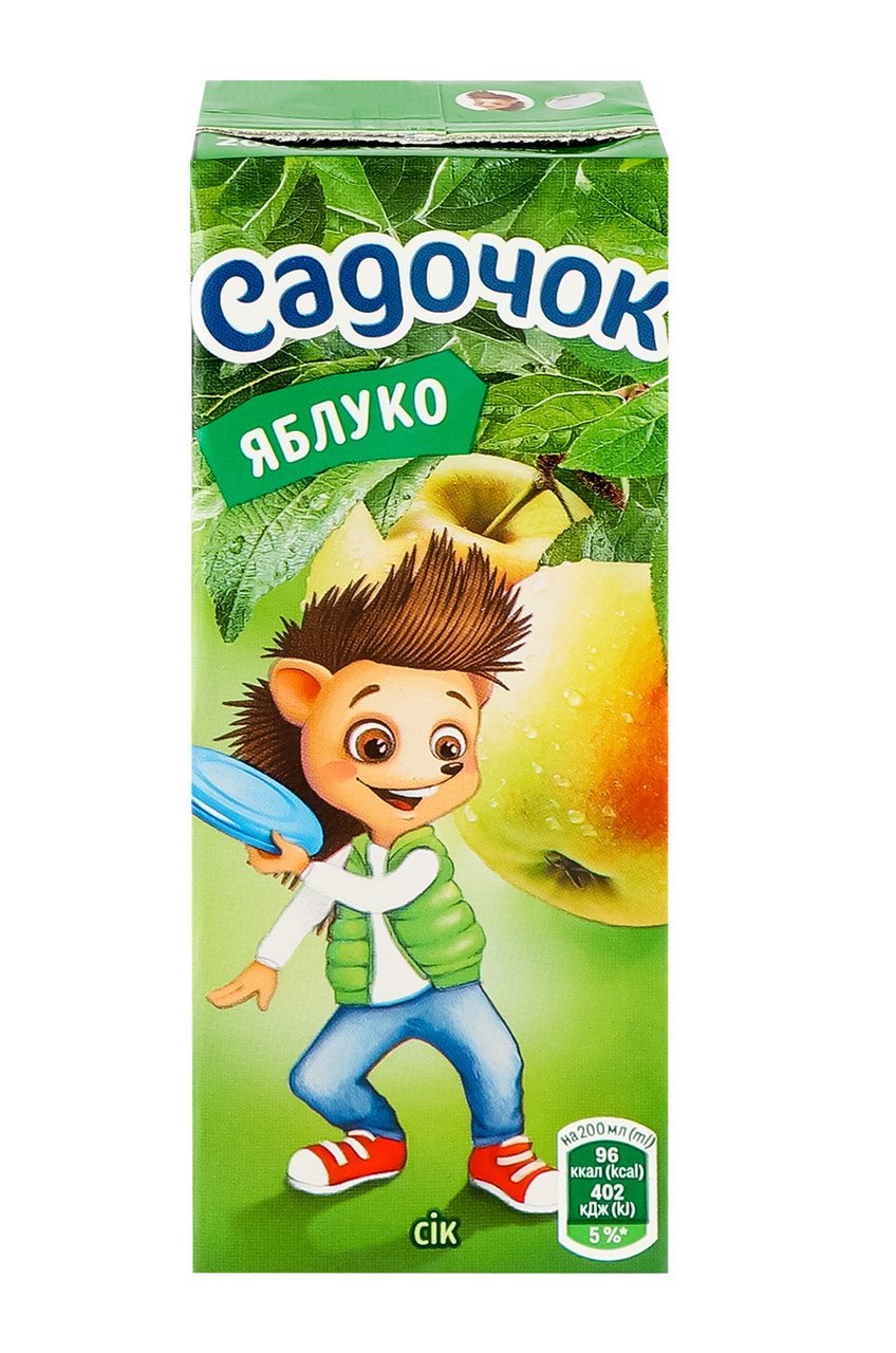 Сік 0,2л. Яблучний, 18шт/уп. Садочок - фото 1