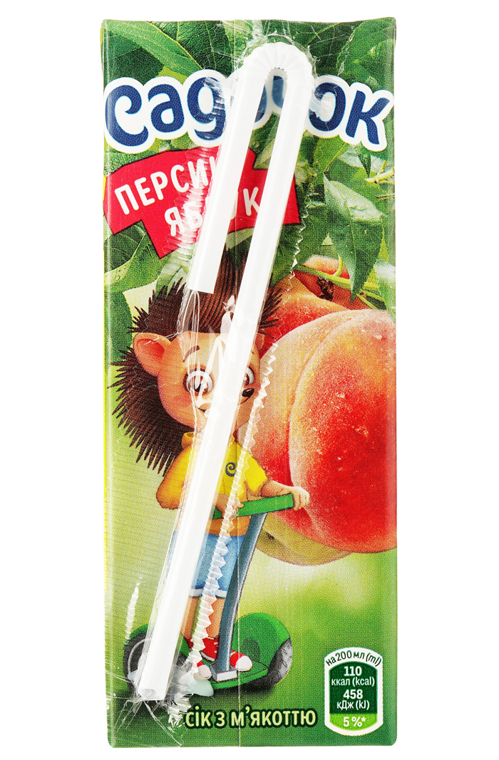 Сік 0,2л. Персик-Яблуко, 18шт/уп. Садочок - фото 2