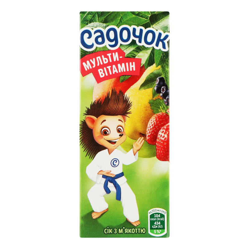 Сок 0,2л. Мультивитамин, 18шт/уп. Садочок - фото 1