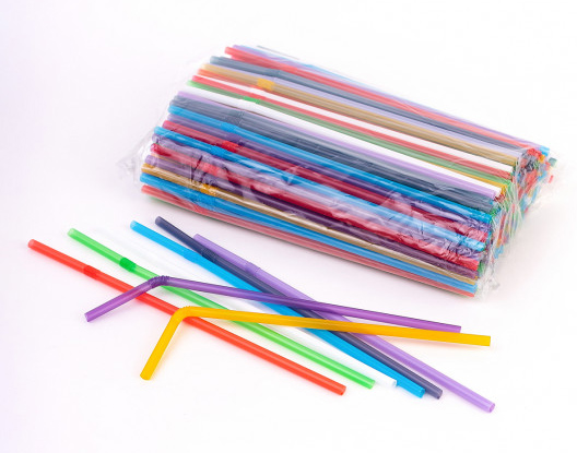 Трубочки с изгибом 21см., d4,8мм., 1000шт., ассорт. Украина - фото 2
