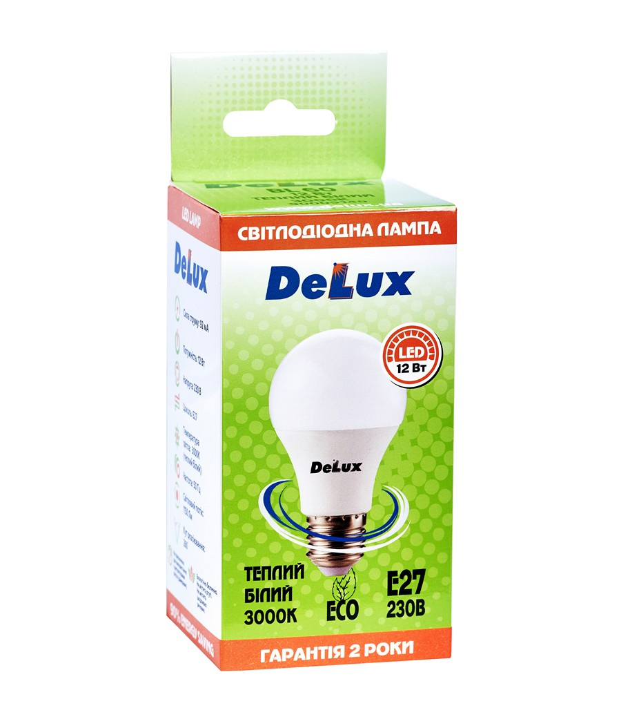 Світлодіодна лампа LED Е27 BL60 12Вт. 3000К DeLux - фото 1