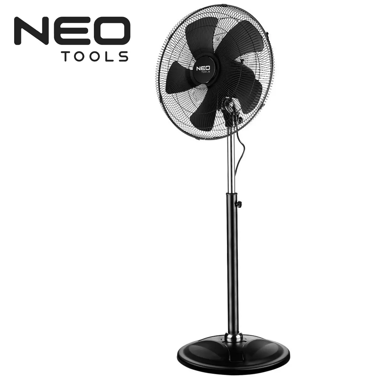 Вентилятор підлоговий NT03 професійний, 100Вт, 45см,  двигун мідь 100%, чорн. Neo Tools - фото 1