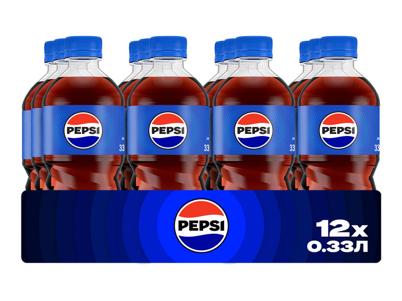 Напій Pepsi-Cola 0,33л., 12шт/уп., пластикова пляшка Pepsi-Cola - фото 3