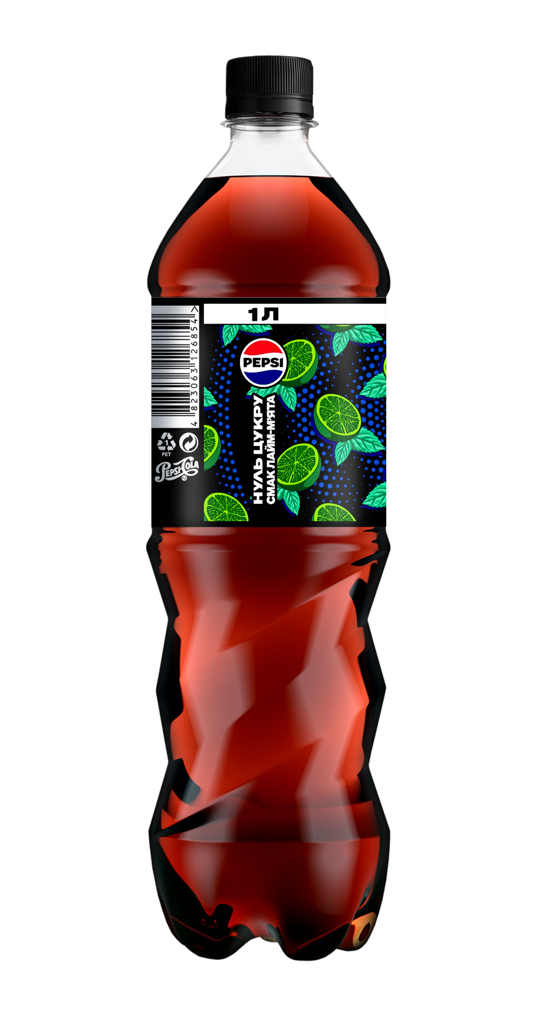Напій Pepsi Lime-mint без цукру 1,0л., 12шт/уп., пластикова пляшка Pepsi-Cola - фото 2