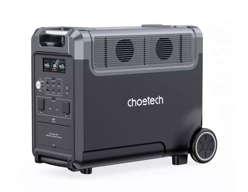 Мобільна зарядна станція Choetech 3600W, 3840Wh., PD 1*100W, PD 3*20W., QC3 2*18W, LiFePo4 CHOETECH - фото 4