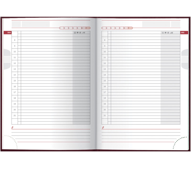 Ежедневник недатированный Агенда Torino, марсала Brunnen - фото 4