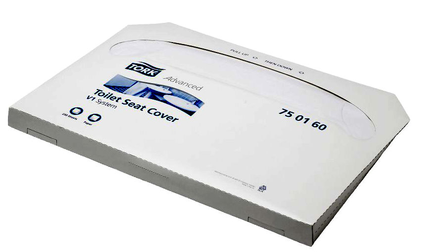 Покриття сидіння унітазу, целюлоза, 37*42см., 250шт. (V1), біл. Tork - фото 2