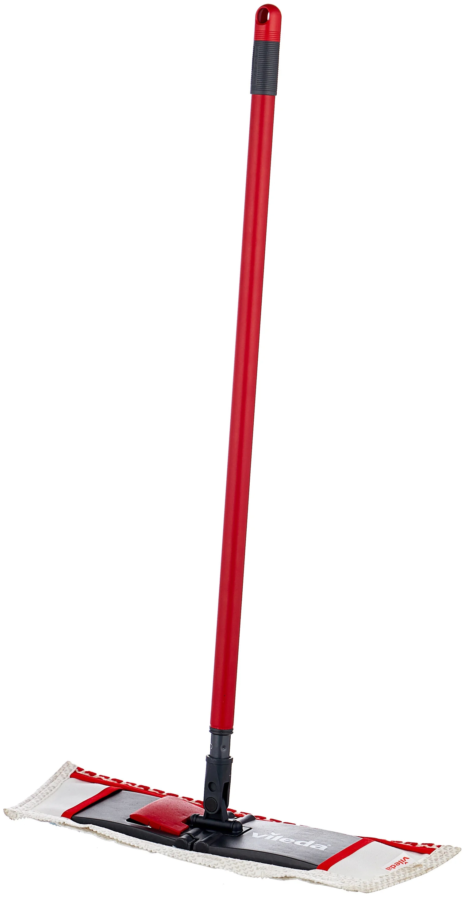 Швабра для мытья пола + целюлозная насадка, 140см., WischMat Extra, с телескоп/ручкой, красн. Vileda - фото 5