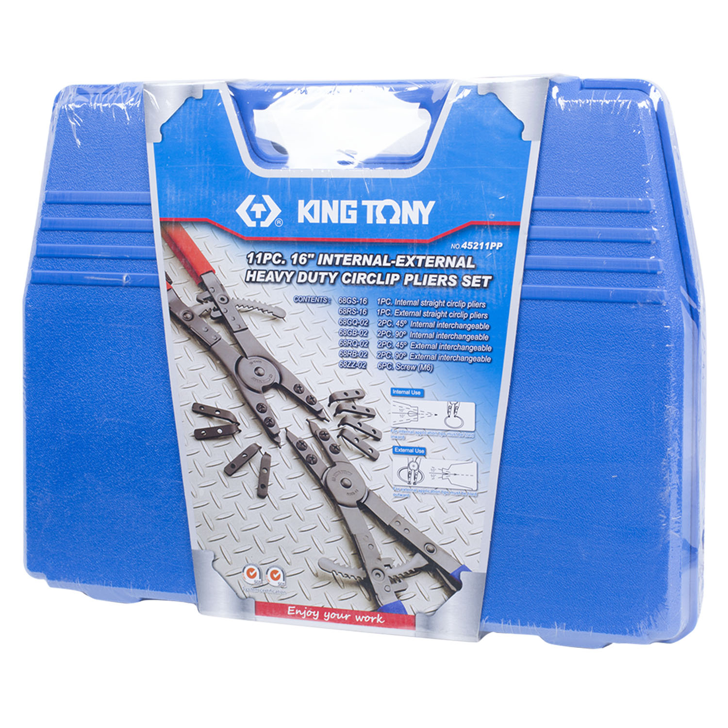 Знімач для стопірних кілець універсальний 406мм, 11 предметів King Tony - фото 5