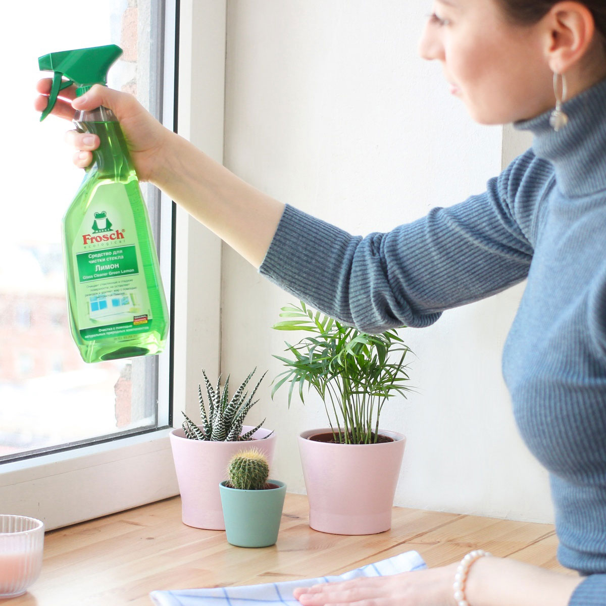 Жидкость для мытья стекол, 500мл. с распылителем, спиртовая Frosch - фото 3