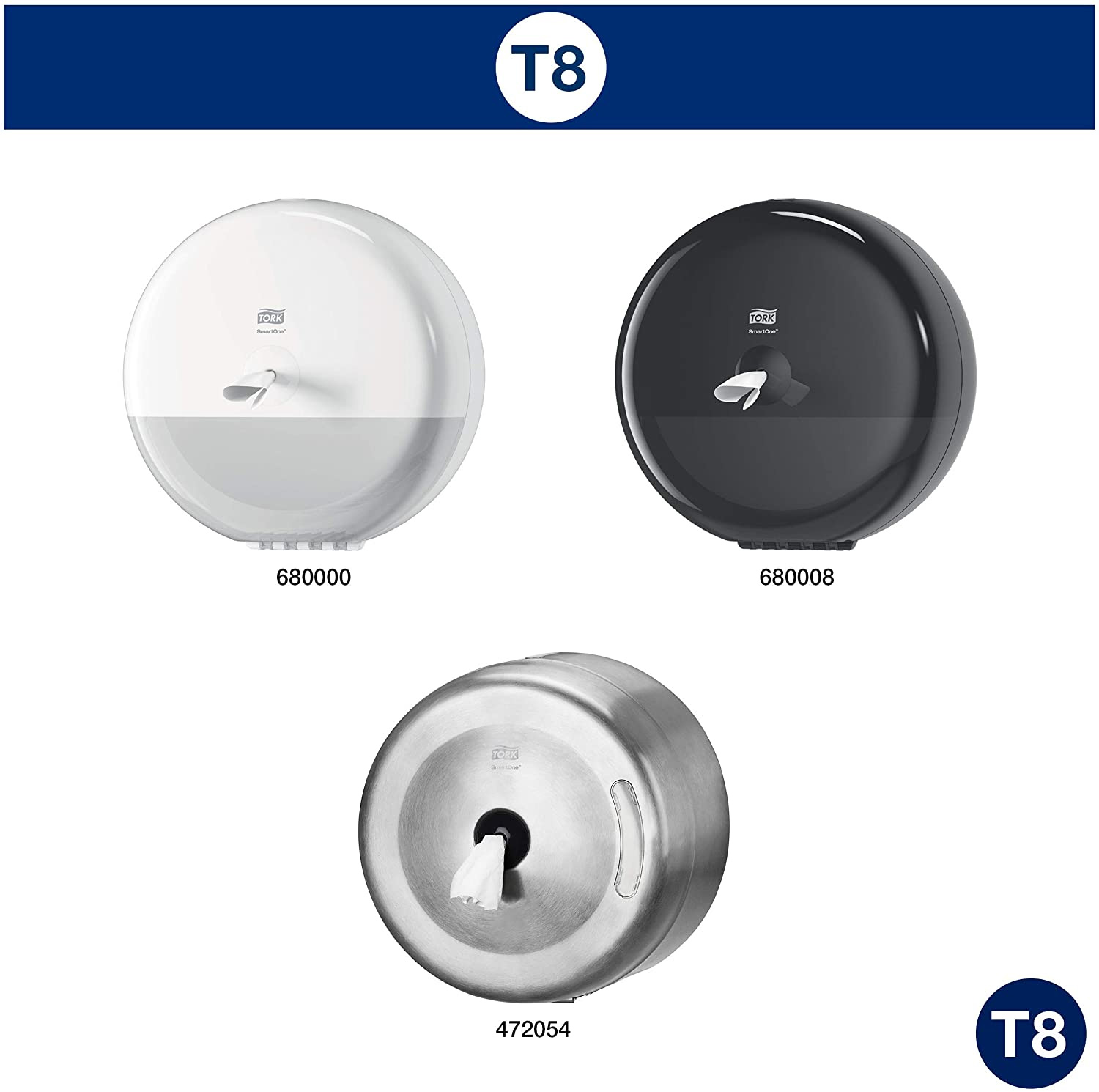 Диспенсер для туалетной бумаги в мини рулонах SmartOne, металл, (T8), серый Tork - фото 5