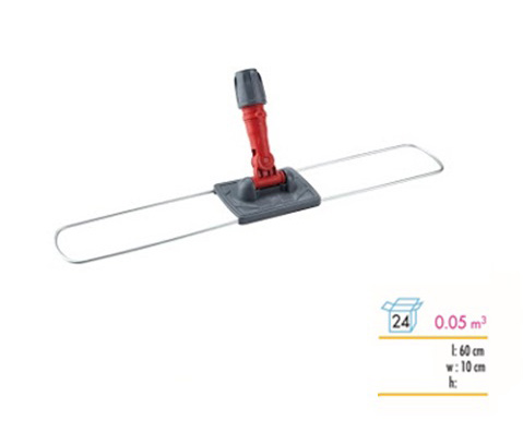 Держатель плоского мопа 60см., пластиковый со стальными дугами, для сухой уборки, ассорт. Турция - фото 3