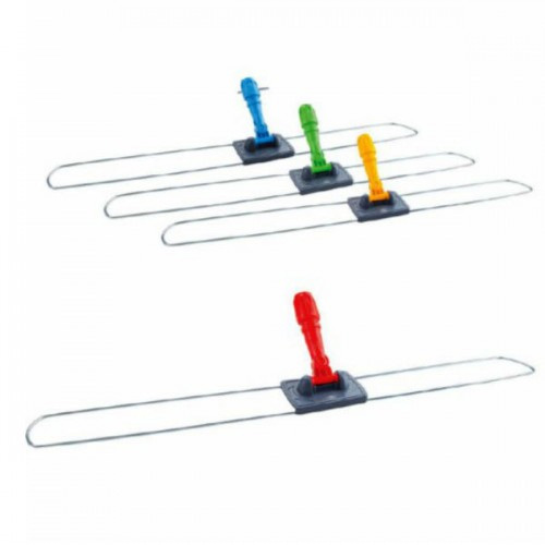 Держатель плоского мопа 80см., пластиковый со стальными дугами, для сухой уборки, ассорт. Uctem - фото 2