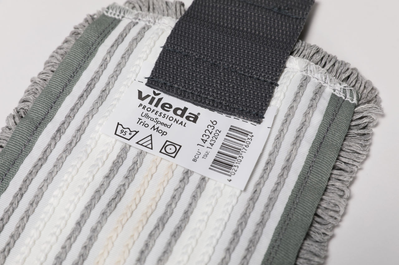 Насадка Моп плоская для швабры 40*14см., микровол/хлопок/полиестер, Трио УльтраСпид Vileda Professional - фото 4