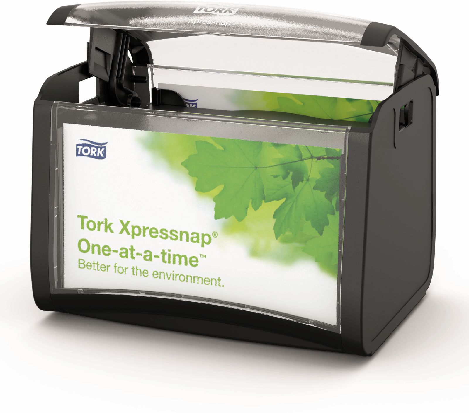 Диспенсер для салфеток Xpressnap® №4, 21,1*15*15,5см, Interfold, (N4), черн. Tork - фото 3