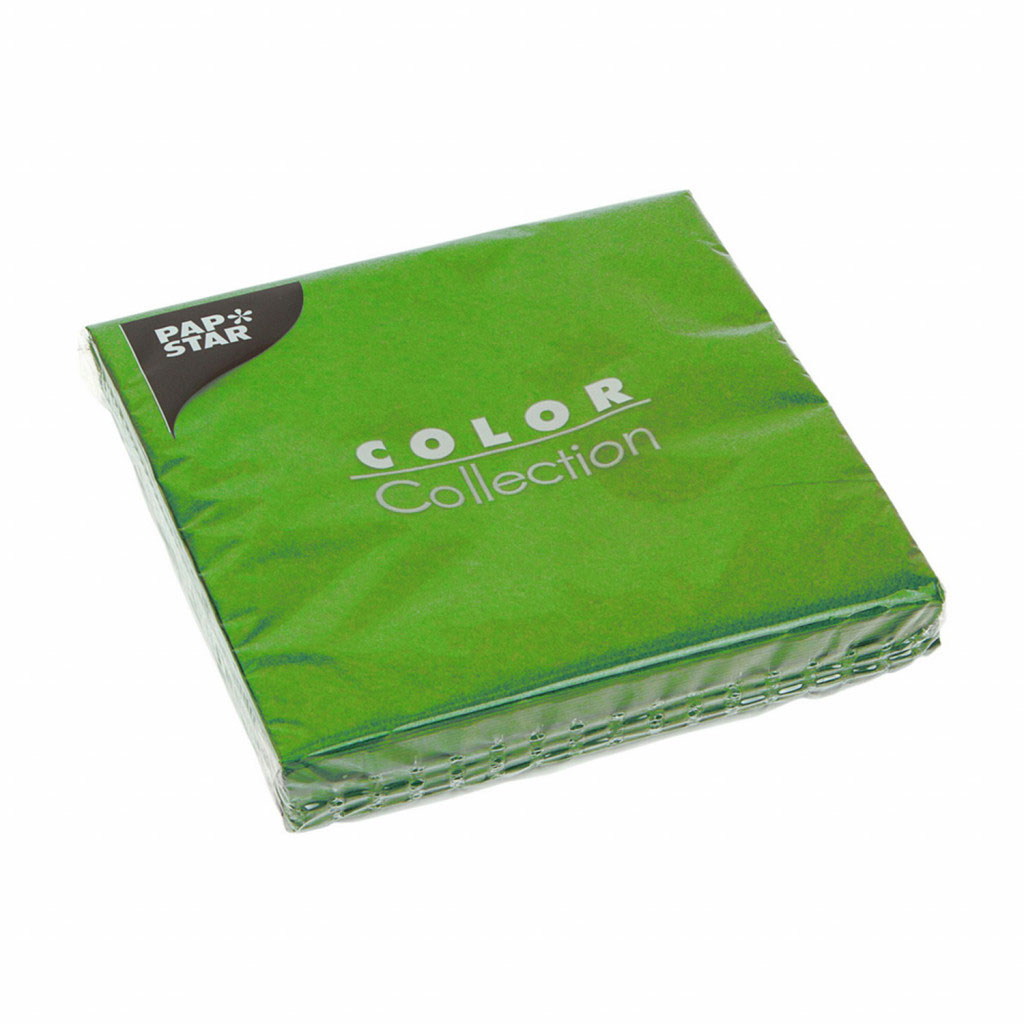 Серветки 33*33см. PapStar 3 шари 20шт/уп., св.-зел. PapStar - фото 1