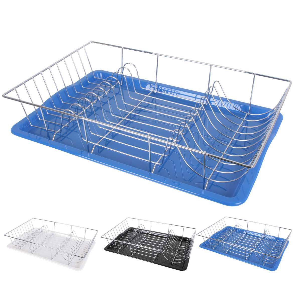 Сушилка для посуды хромированная с подносом Китай - фото 1