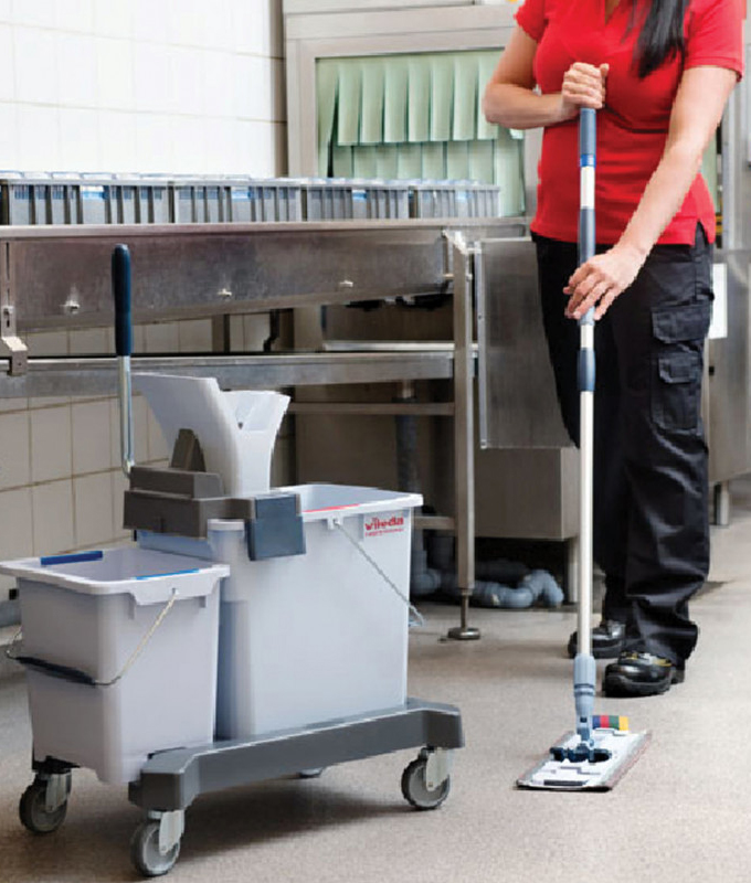 Тележка для уборки на 2 ведра, 25л.+10л., UltraSpeed Pro Double Bucket System Push (147209) Vileda Professional - фото 4