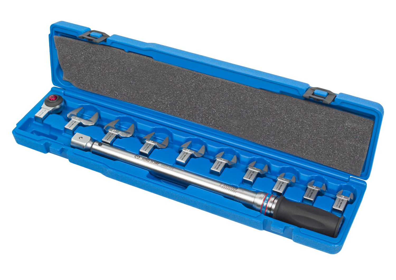 Ключ дінамометричний, 40-200 Nm, в наборі з насадками, 9шт (13-30мм) King Tony - фото 5