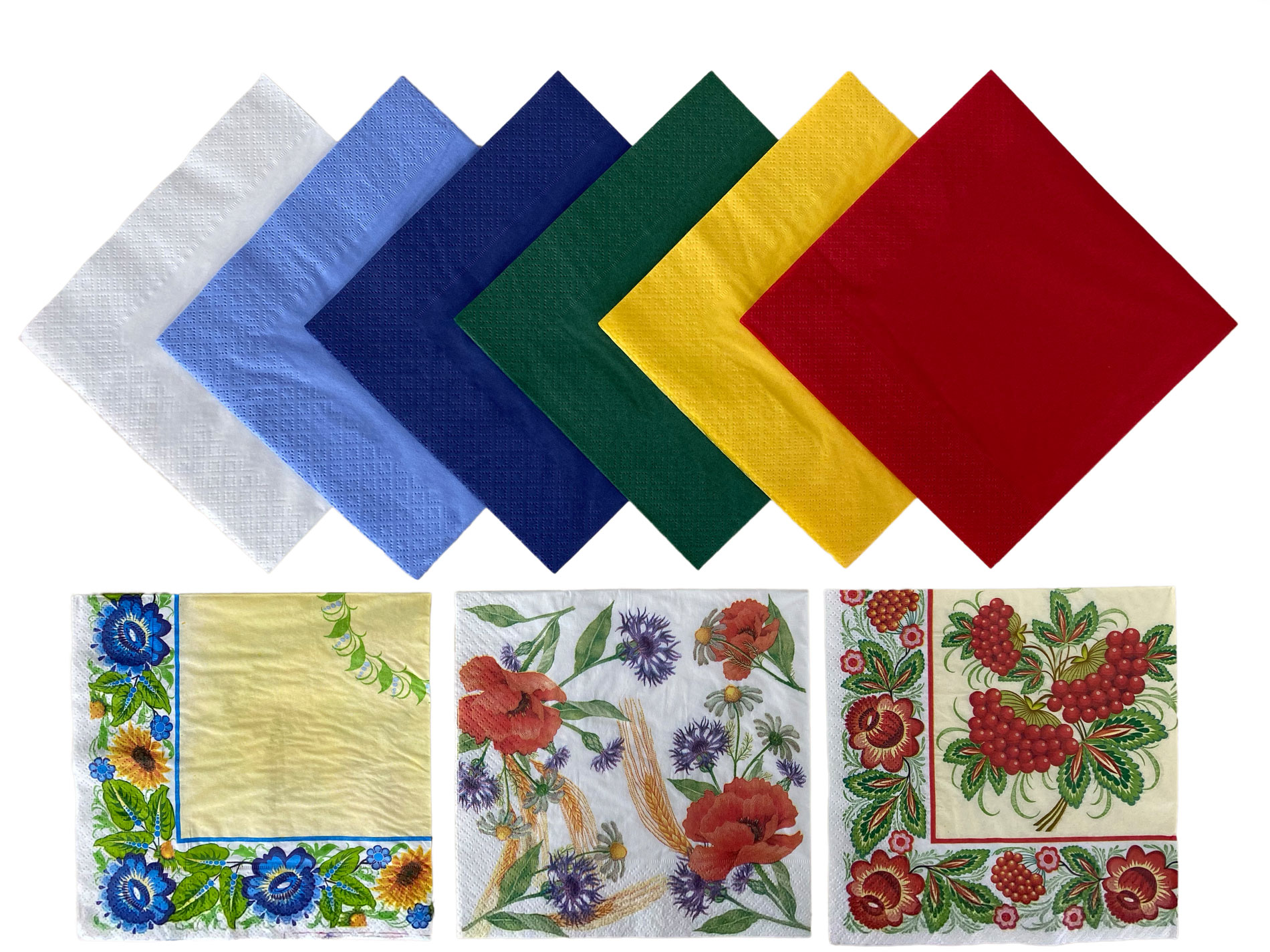 Серветки 33*33см., Марго, 3 шари 20шт/уп., зелен. Україна - фото 3