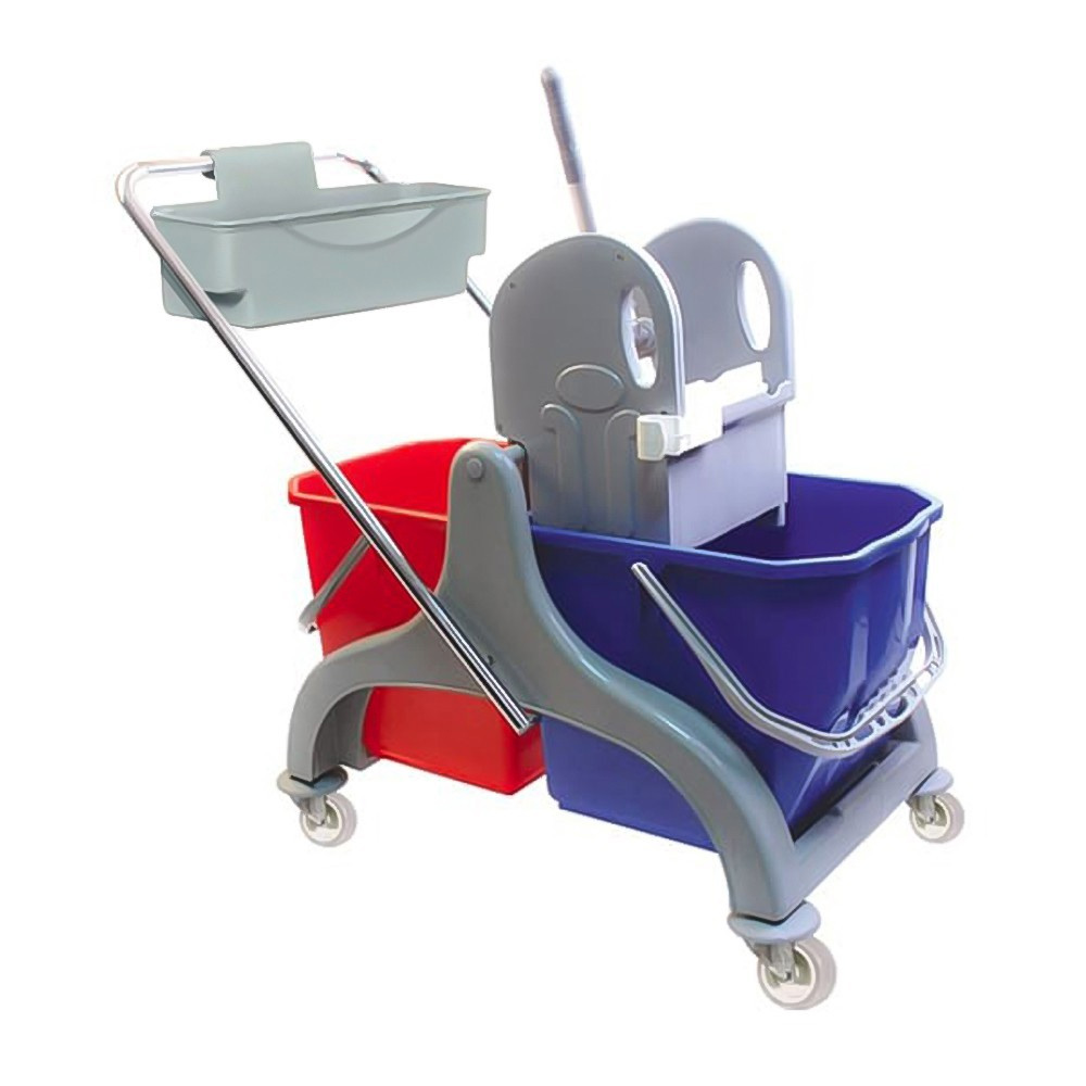 Візок для прибирання 2 відра, 25л.+25л., Екстра, пластик/метал Uctem - фото 1
