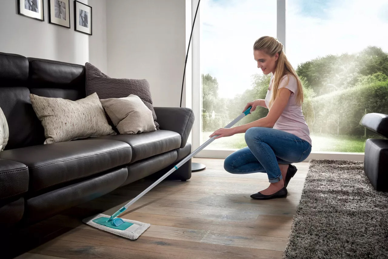 Швабра для підлоги телескопічна Leifheit Classic Micro Duo 75-130см (87016) LEIFHEIT - фото 4