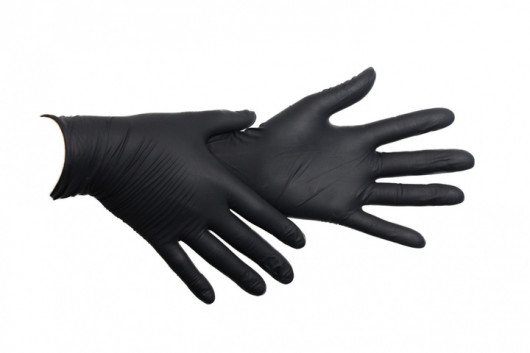 Рукавички нітрил. без пудри Safetouch® Advanced Black Lite, 3,5г., розм. S, 100шт./уп., чорн. Medicom - фото 1