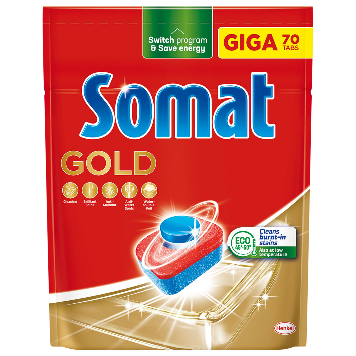Таблетки для посудомоечных машин, 70шт/уп. Gold Somat - фото 1