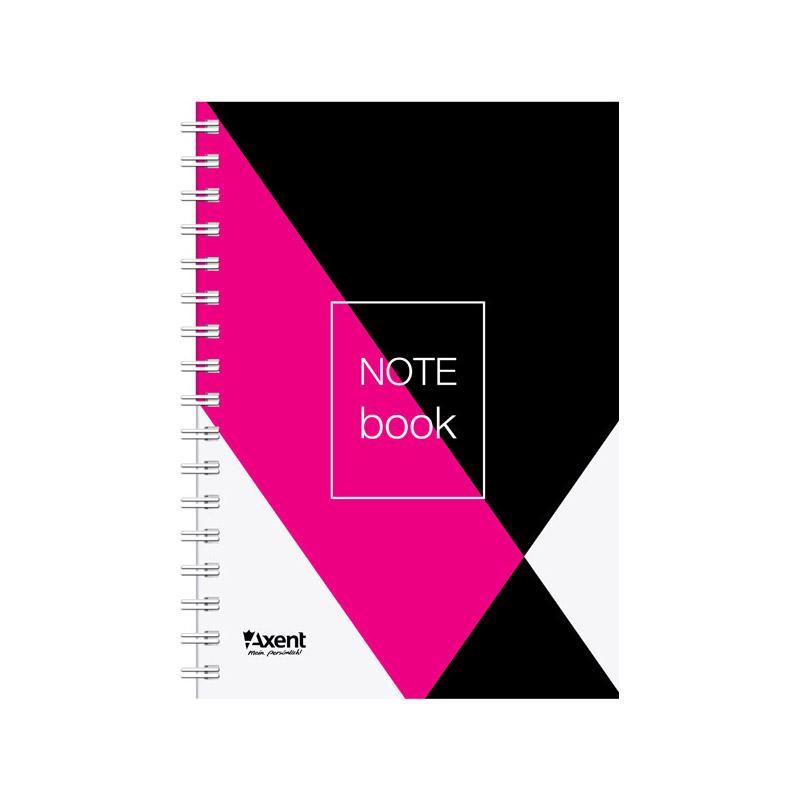 Зошит на спіралі А5 96арк., клітинка, тверда обкладинка, малюнок №04 Axent - фото 1