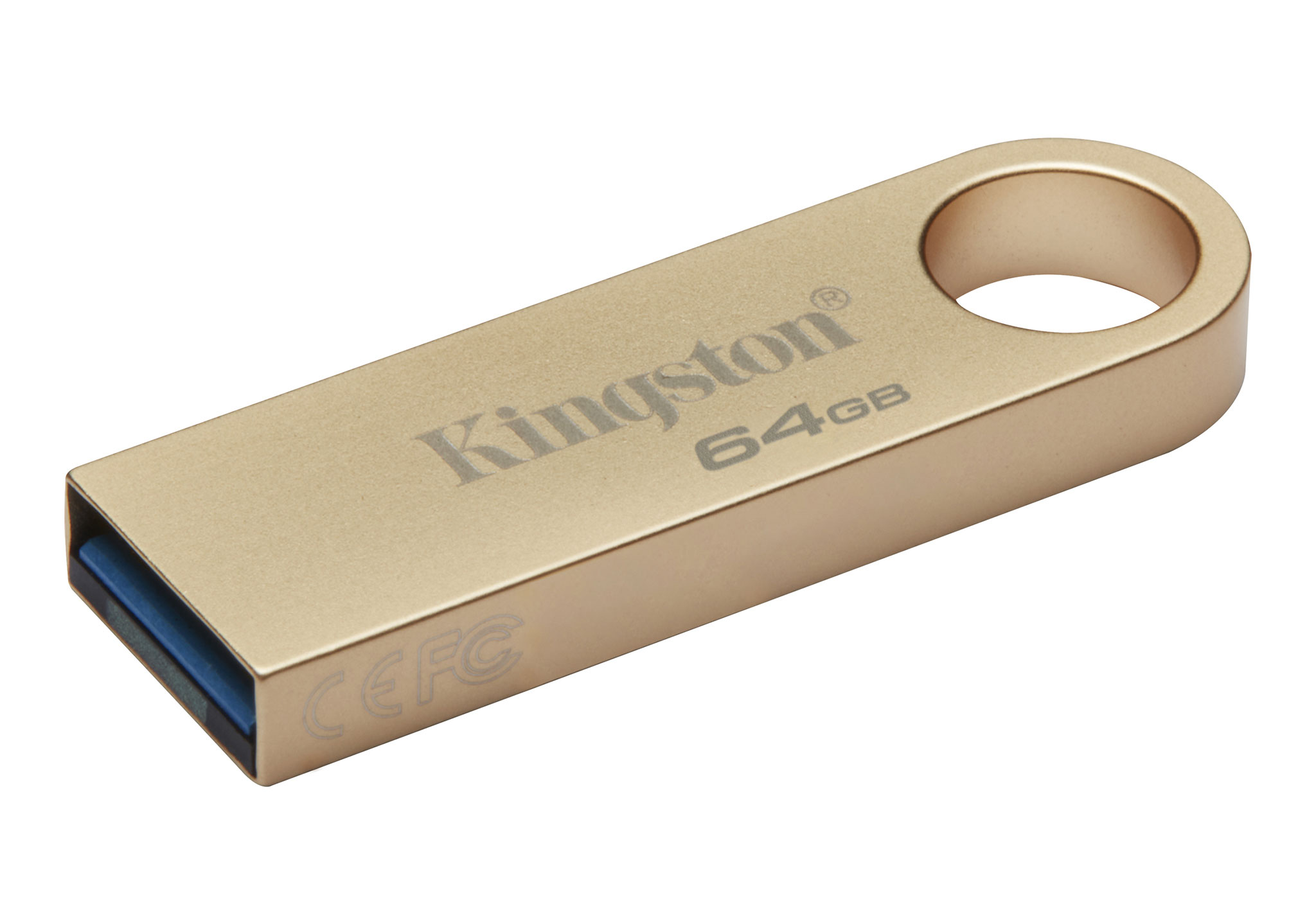 Флеш-пам'ять USB 3.2 Flash Drive 64Gb DT SE9 G3. метал. корпус, золот. Kingston - фото 2