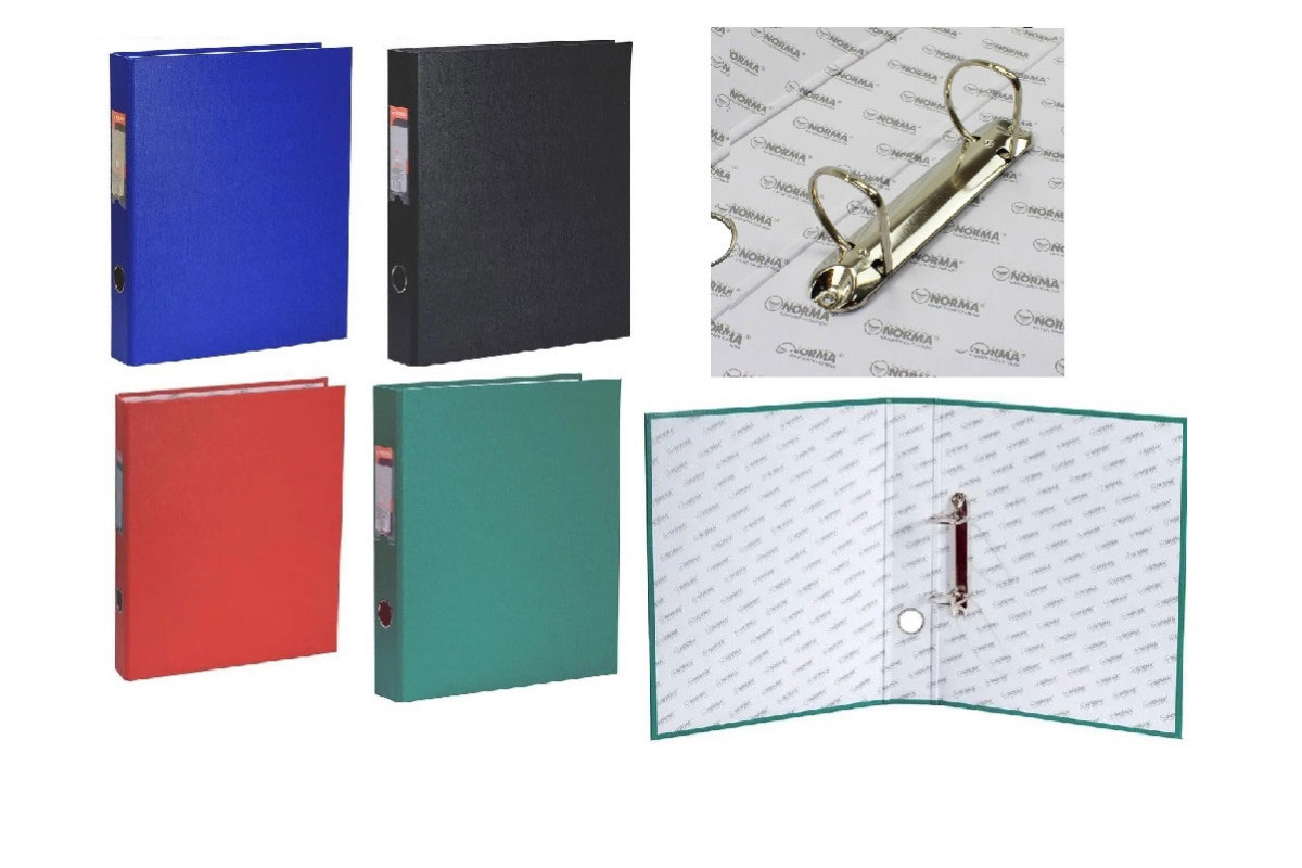 Папка А4, 50мм., 2кольца (PVC), черн. NORMA - фото 2