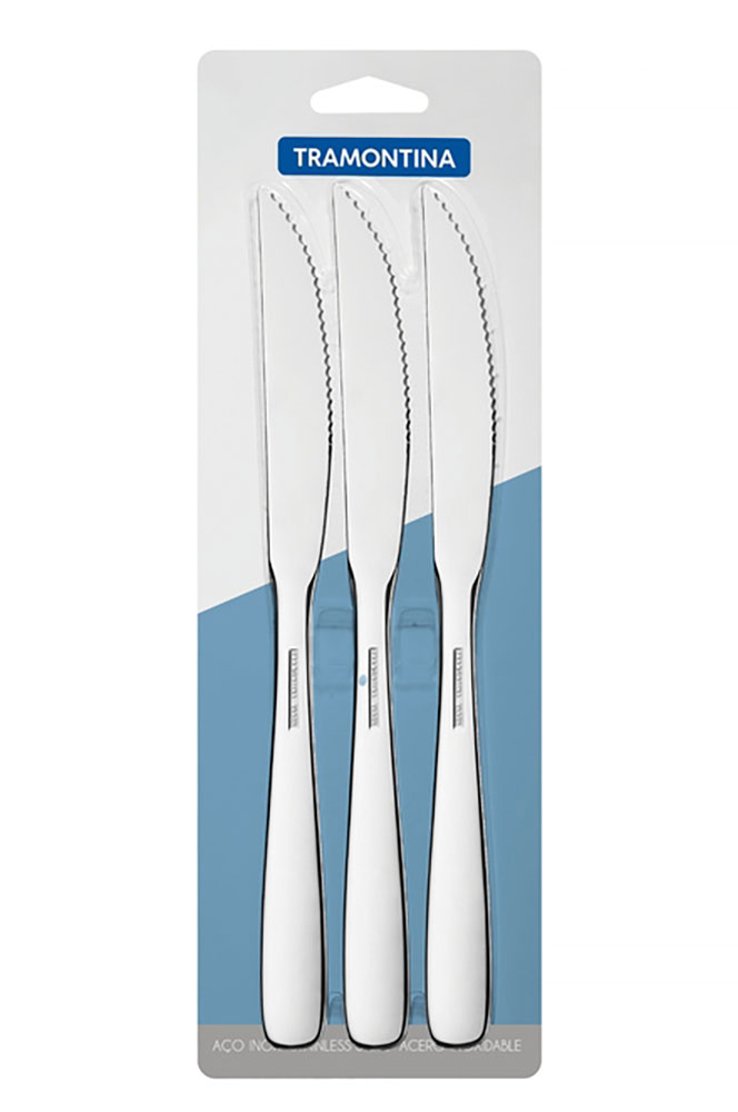 Нож для стейка металлический AMAZONAS, 3шт/уп. Tramontina - фото 1