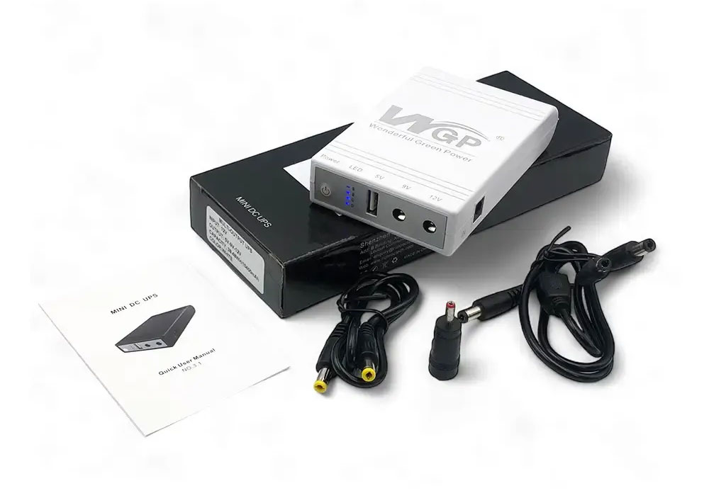 Пристрій безперебійного живлення WGP103, 10400 мА/h, USB 5В 2A, DC 9В 1A, DC 12В 1A, (WGP103-5912) WGP - фото 1