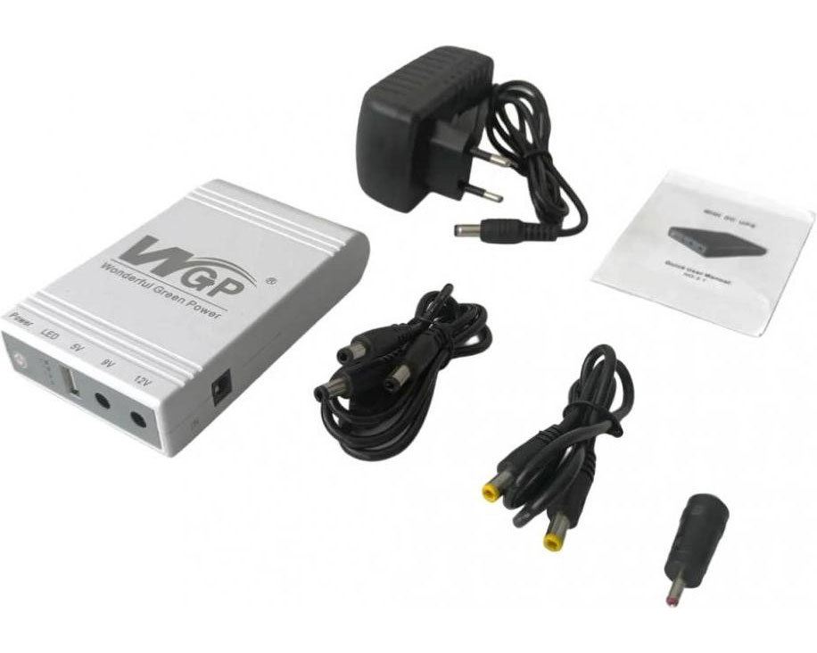 Пристрій безперебійного живлення WGP103, 10400 мА/h, USB 5В 2A, DC 9В 1A, DC 12В 1A, (WGP103-5912) WGP - фото 2