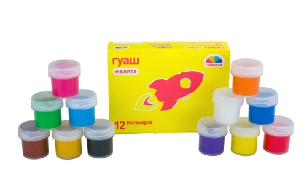 Гуашь 12цв. по 10мл. 