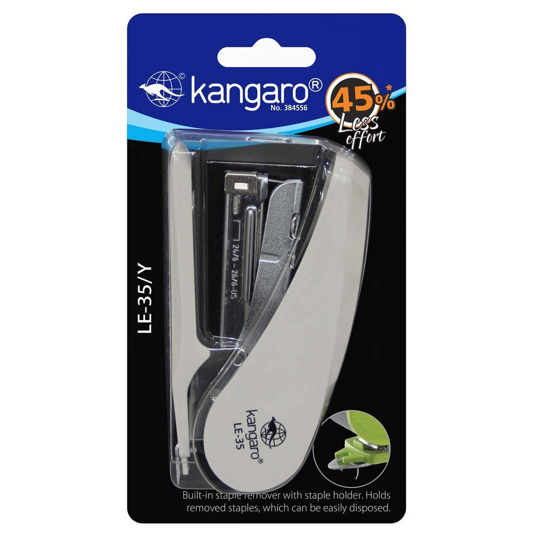 Степлер 24/6, 30л., пластик/метал, ассорт. Kangaro - фото 3