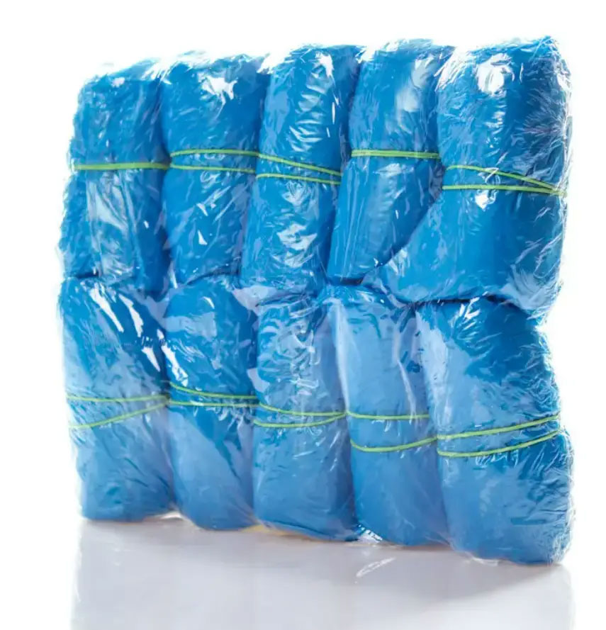 Бахіли поліетиленові одноразові, 3,0г., 100шт/уп. (50пар.), блакит. Україна - фото 1