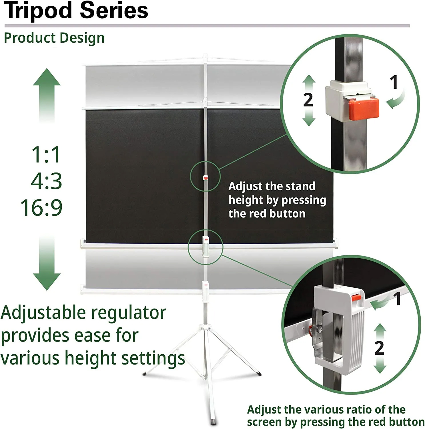Экран для проектора мобильный на триноге T119NWS1, 119