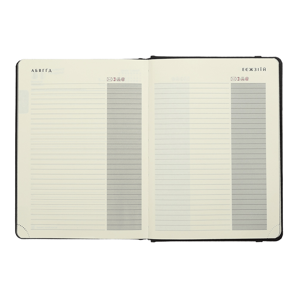 Щоденник датований 2025 AURA, А5, 336 стор., штучна шкіра, сірий BuroMax - фото 9