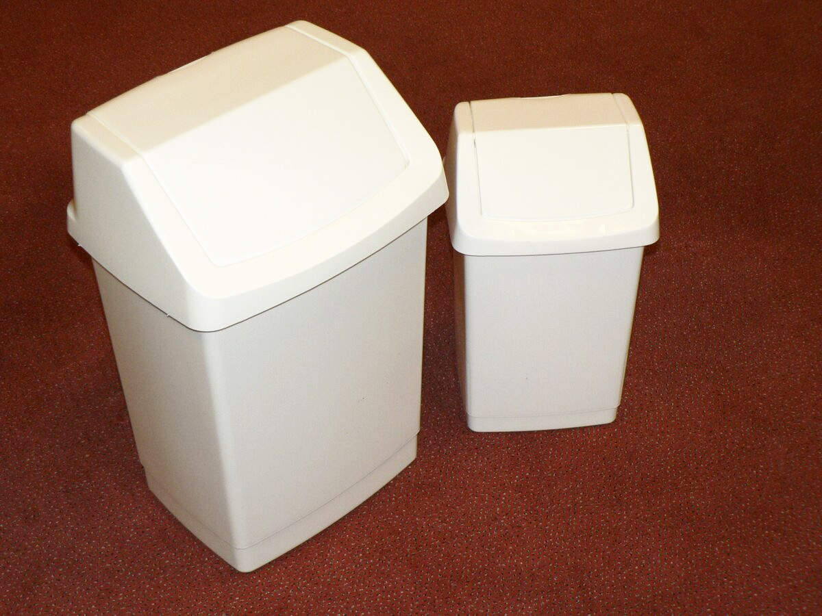 Ведро для мусора с поворотной крышкой, 9л., пластик, бел. Merida - фото 2