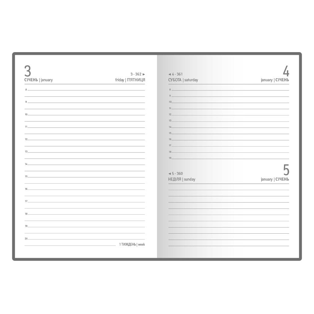 Ежедневник датированный Twill А6 (98*140 мм.), 160л., линия, на кнопке, зелен. Полиграфист - фото 5