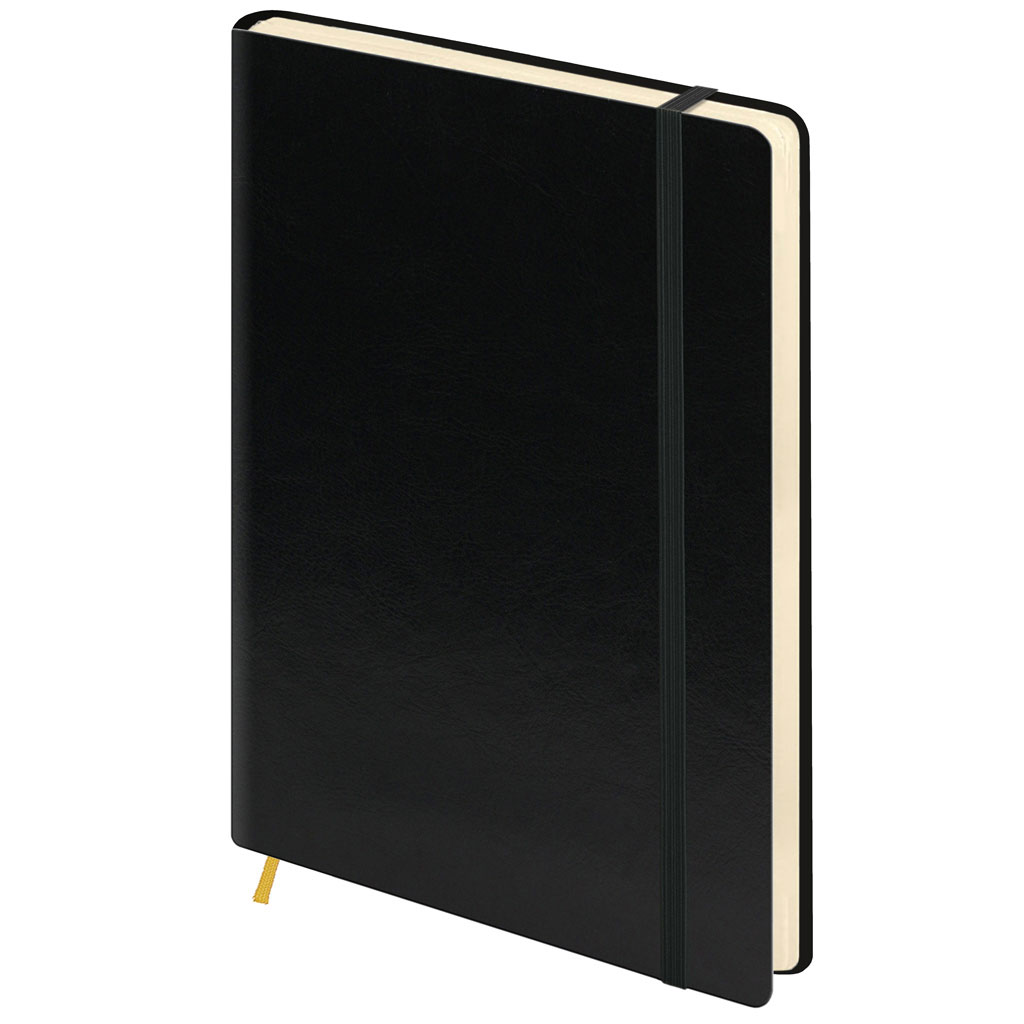 Ежедневник недатированный Nebraska А5 (145*202 мм.), 176л., линия, на резинке, черн. Полиграфист - фото 1