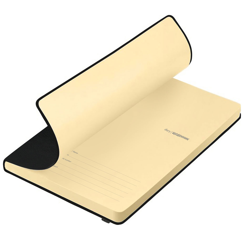 Ежедневник недатированный Nebraska А5 (145*202 мм.), 176л., линия, на резинке, черн. Полиграфист - фото 2