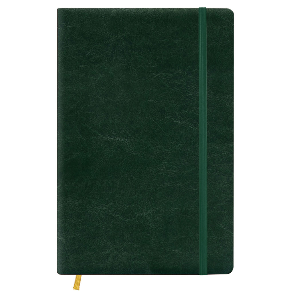 Щоденник недатований Nebraska  А5 (145*202 мм.), 176арк., лінія, на гумці, зелен. Поліграфіст - фото 2